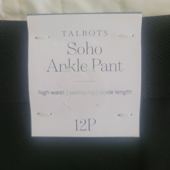 Talbots Soho Ankle Pants Size 12P Blk. NWT - Picture 6 of 6